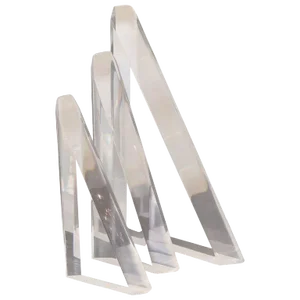 Bijan Bahar Triangular Lucite Sculptures - Set of 3