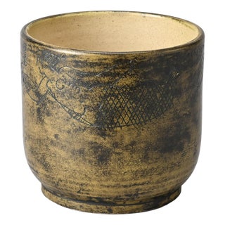 Fish and Mermaid-Decorated Planter by Jacques Blin, 1960 For Sale