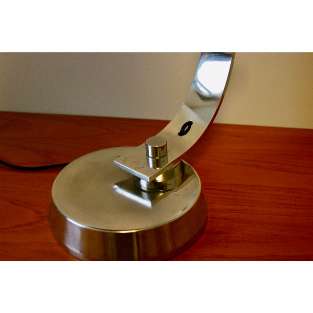 Brushed Aluminum Desk Lamp by Agelo Lelli for Arredoluce, 1960 For Sale - Image 9 of 10