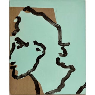 Judy Rifka, Judy Rifka Abstract Expressionist Pop Art Portrait Oil Painting Brooke Alexander, 1982 For Sale