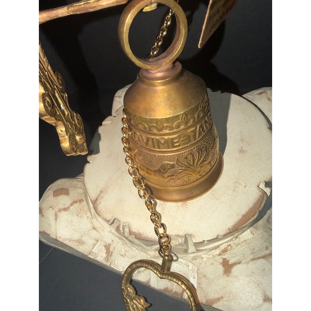 1970s Celestial Meets the Sea Brass Monastery Bell For Sale - Image 12 of 12