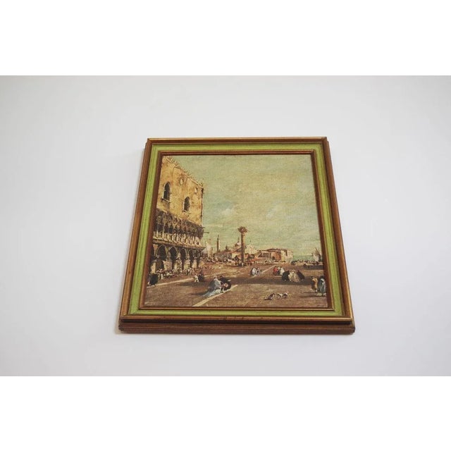 Canvas Landscape Representation of Venice, 1960s, Set of 2 For Sale - Image 13 of 17