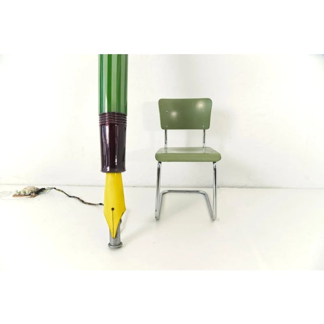 Mid-Century Modern Giant Illuminating Advertisement Fountain Pen from Günther Wagner Pelikan, Germany, 1950s For Sale - Image 3 of 13