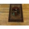 Red 1900s Red Rust Calligraphy Pictorial Figure Antique Kerman Lavar Rug 1'10" X 2'10" Handknotted Wool Carpet For Sale - Image 8 of 8