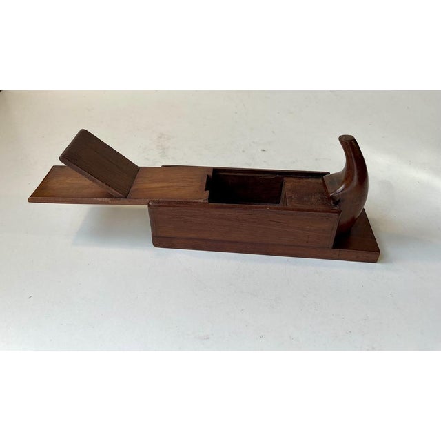 Antique Woodworking Plane Shaped Oak Box, 1890s For Sale - Image 6 of 11