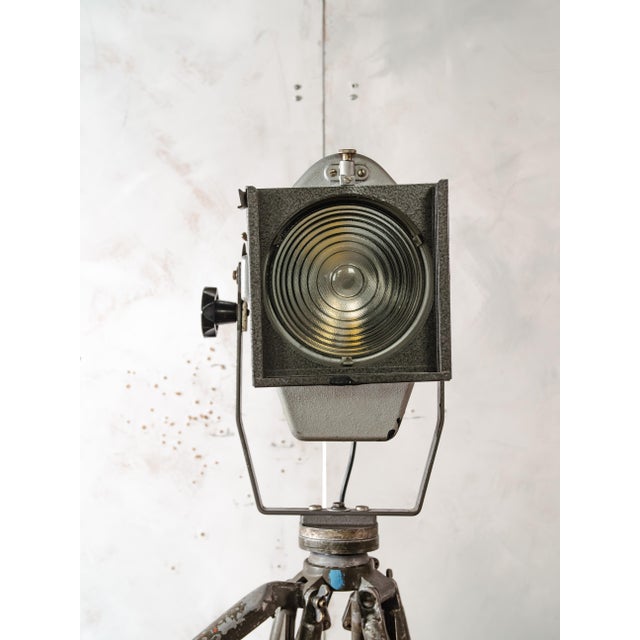 Wood East German Theatre Spotlight Floor Lamp from Veb Narva, 1980s For Sale - Image 7 of 16