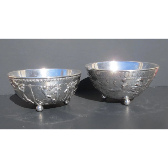 E.F. Caldwell silvered-bronze Greco-Roman design bowls, likely taken from discovered historical silver works. Appears to...