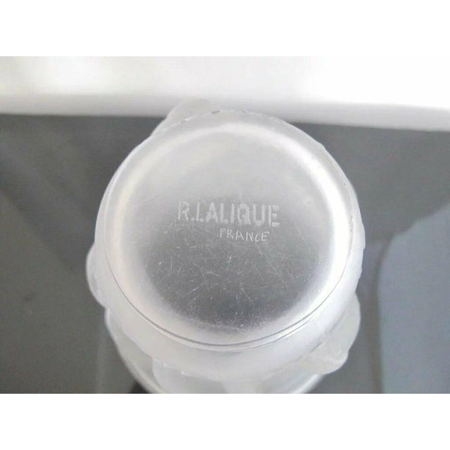 1930s Rene Lalique France St Francois Frosted Crystal Bird Vase For Sale - Image 5 of 18