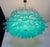 Turquoise Large Felci Murano Glass Chandelier, 1990s For Sale - Image 8 of 18