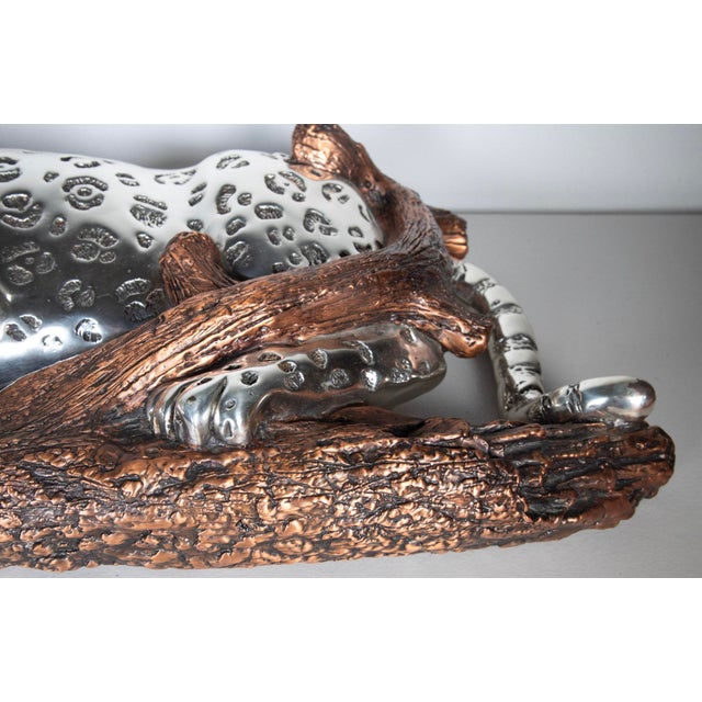 1990s 1990s D’Argenta – Jolly - Silver-Plated Leopard Sculpture – No. 272/500 - 24" L For Sale - Image 5 of 7