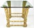 French Limed Alder Center Table with Carved Wheat Relief and Glass Top For Sale - Image 3 of 11