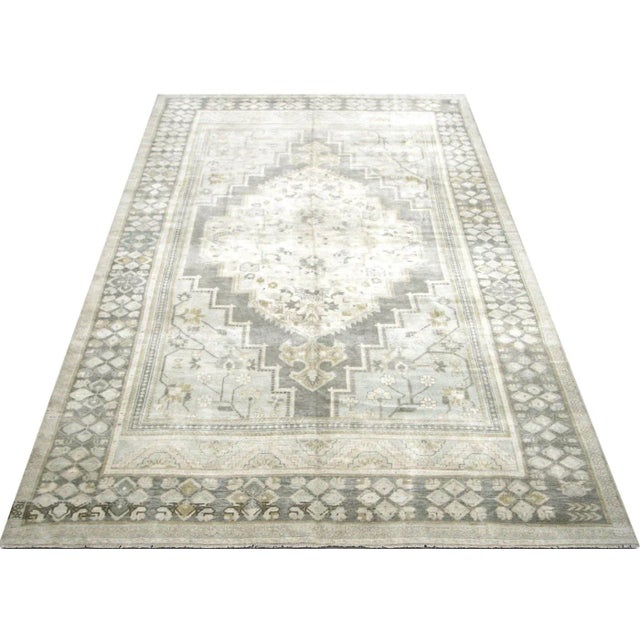 1960s Turkish Oushak Rug For Sale In Los Angeles - Image 6 of 7