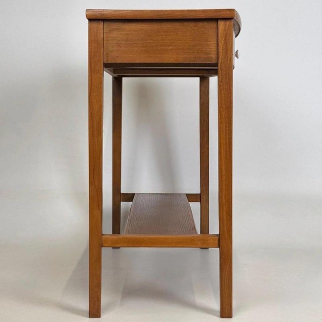 Brown Mid-20th Century Beech Side Table For Sale - Image 8 of 13