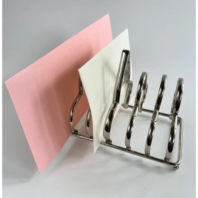 Vintage Art Deco Silverplate Toast Caddy For Sale - Image 9 of 11