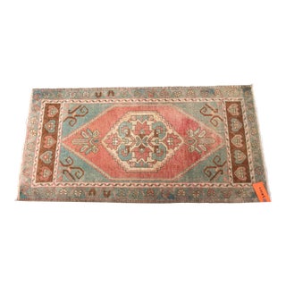 Vintage Turkish 2x3 Mini Rug For Sale