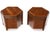 Late 20th Century Pair of Hexagon Walnut End Side Tables w/ One Door Cabinets Storage Compartment For Sale - Image 15 of 17