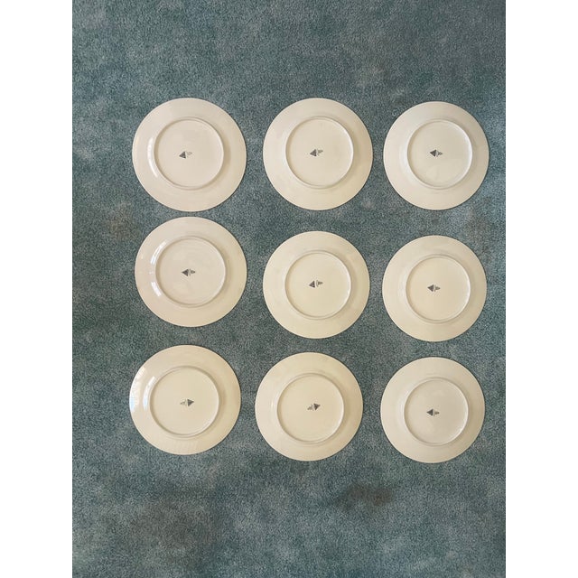 1900 - 1909 Vintage H & Co Selb Bavaria Heinrich Gold Encrusted Plates – Set of 9 For Sale - Image 5 of 9