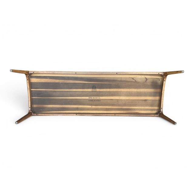 Mid Century Modern Walnut Coffee Table Dovetail Top Restored For Sale - Image 13 of 16