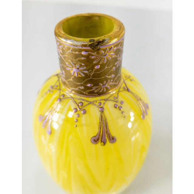 Early 20th Century Art Nouveau Enameled Glass Moser-Style Vase For Sale - Image 5 of 11