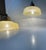 Vintage Art Deco Brass and Striped Yellow Glass Pendant Lamps from Lyfa, 1940s, Set of 2 For Sale - Image 9 of 13