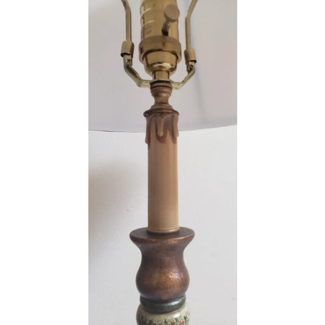 Wood 1990s The Bradburn Gallery Painted Table Lamp For Sale - Image 7 of 9