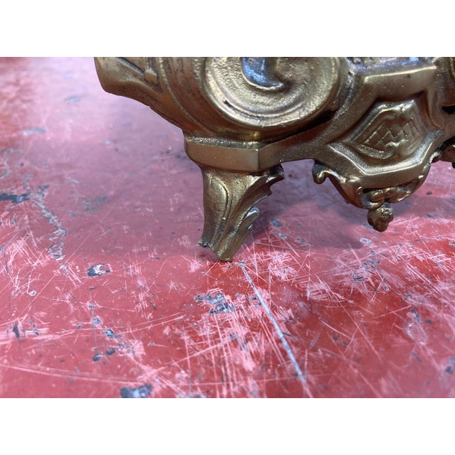 Late 19th Century Napoleon Brass Andirons- a Pair For Sale - Image 4 of 5