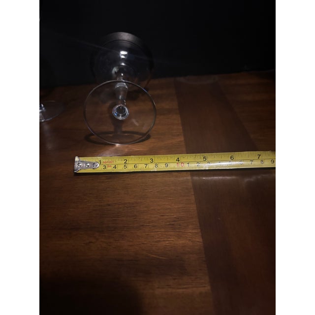 Vintage Glastonbury Lotus Rambler Rose Champagne Coupe Glasses - Set of 2 For Sale In Los Angeles - Image 6 of 6