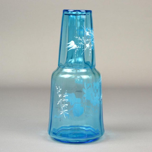 Antique Water Carafe with Glass, Set of 2 For Sale - Image 5 of 12