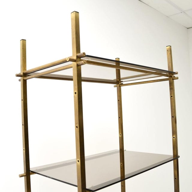 1970s Vintage French Brass Display Cabinet, 1970s For Sale - Image 5 of 11