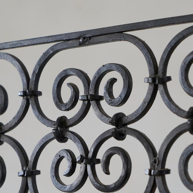 Gold Antique Fire Screen in Wrought Iron, Late 19th Century For Sale - Image 8 of 10