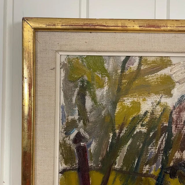 1946 Mid-Century Swedish Modernist Oil Painting by Erik Byström For Sale - Image 6 of 15