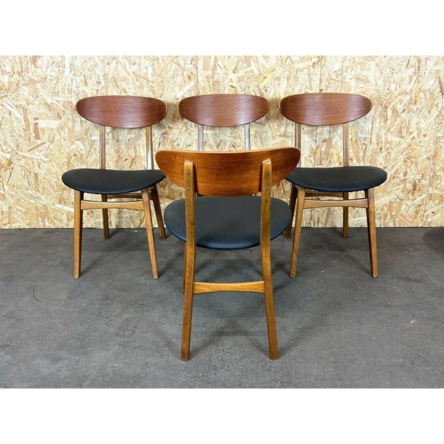 Brown Mid-Century Teak Dining Chairs, Denmark, Set of 4 For Sale - Image 8 of 12