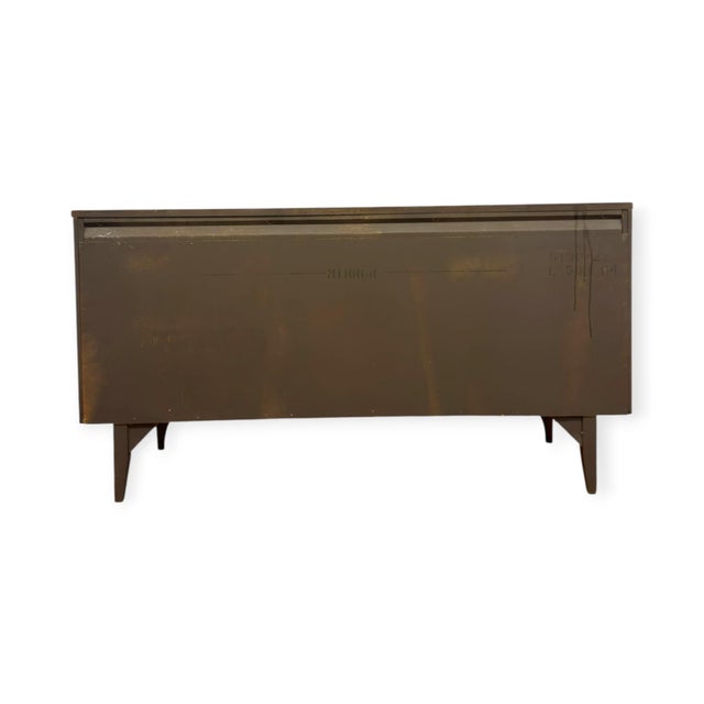 Vintage Mid Century Modern Broyhill Brasilia Walnut Bedroom Set – 6-Drawer Dresser & Highboy Chest For Sale - Image 13 of 17