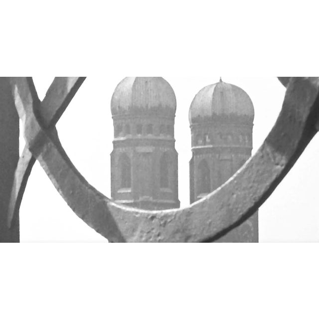 Traditional View to Munich Frauenkirche Church with Railing, Germany, 1938 For Sale - Image 3 of 5