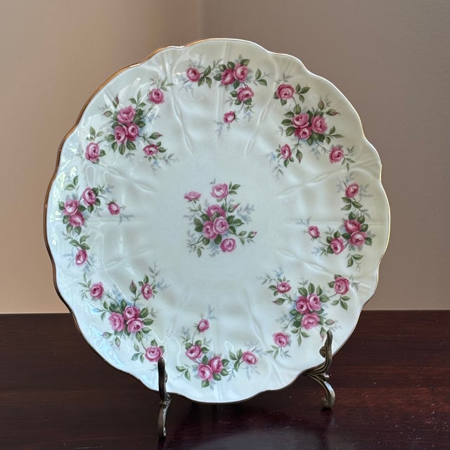 Vintage English Bone China Decorative Dessert Plate For Sale - Image 9 of 14