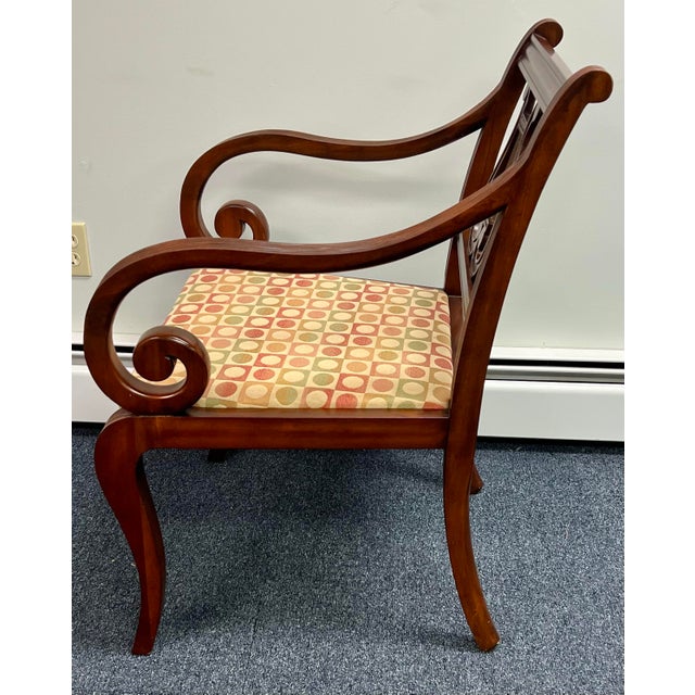 Wood Thomasville Collectors Edition Lyre Back Armchairs - A Pair For Sale - Image 7 of 11