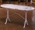 Early 20th Century Early 20th C. French Oval Carrara Marble Pastry Table With Painted Iron Base For Sale - Image 5 of 8