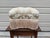 Off-white Vintage Small Square Footstool With Tassels For Sale - Image 8 of 10