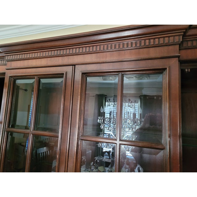 Georgian Style Two Piece Mahogany Breakfront For Sale - Image 11 of 18