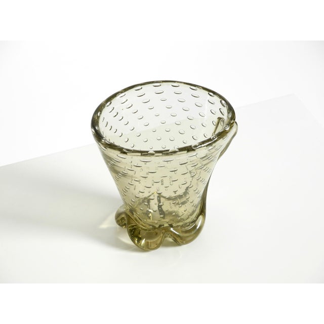 Vintage Light Green Mouth-Blown Murano Vase by Carlo Scarpa for Venini, 1960s For Sale - Image 7 of 18