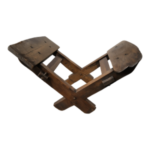 Antique Primitive Handcrafted Folding Wooden Bible Stand — 19th Century