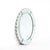 This elegant Mid-Century Modernist Scallop Design Reverse-Etched &amp; Beveled Mirror originated in France, circa 1960. A...