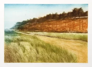 Harvey Kidder, Beach Road, Aquatint Etching