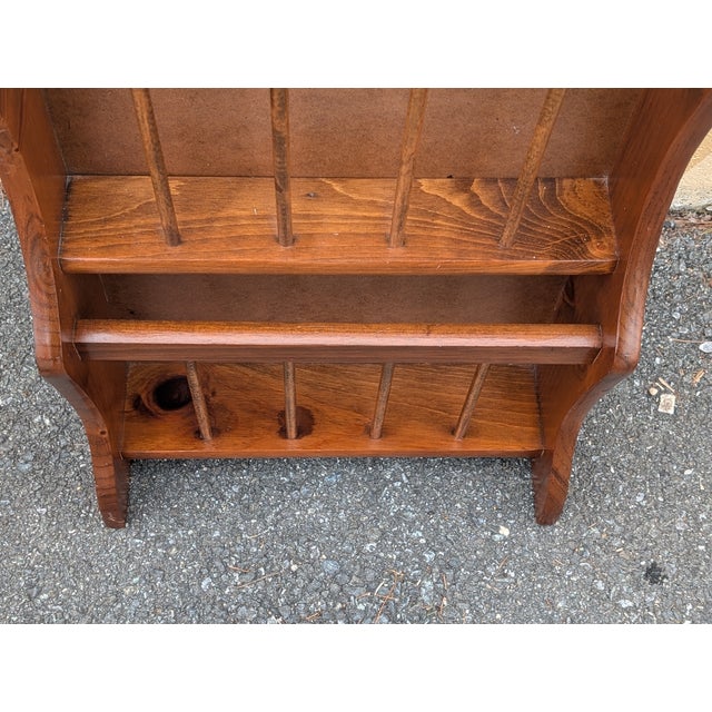 Mid-Century Modern Vintage Mid Century Modern Wall Mounted Magazine Rack or Wooden Mail Holder For Sale - Image 3 of 7