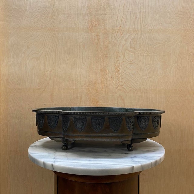 Early 20th Century Footed Bronze Asian Jardiniere For Sale - Image 4 of 17