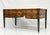 Brown Antique Italian Louis XVI Walnut Bronze Leather Partner’s Writing Desk For Sale - Image 8 of 18