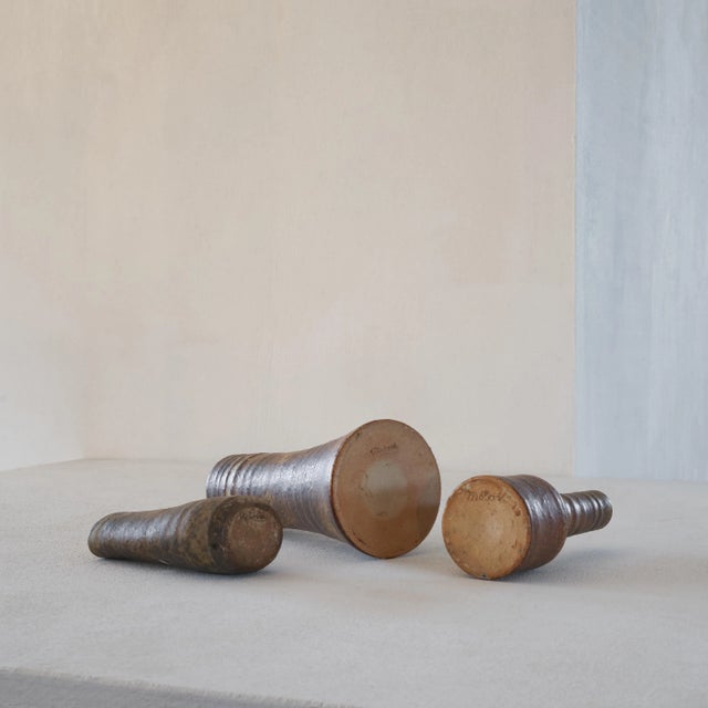Ceramic Mid-Century Mobach Pottery Vases, 1950s, Set of 3 For Sale - Image 7 of 8