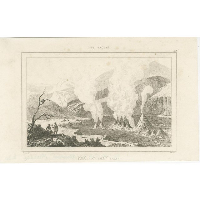 Renzi, Hawaiian Volcanoes and Valleys Voyage, 1836, Paper Engraving, Set of 3 For Sale - Image 4 of 9