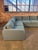 1970s Milo Baughman for Thayer Coggin L-Shaped Sectional Sofa in Blue-Green Woven Fabric For Sale In Chicago - Image 6 of 11