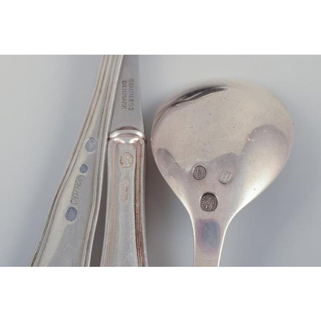 Silver Coffee Spoons and Marmalade Spoon by Georg Jensen for Cohr, 1920s, Set of 6 For Sale - Image 8 of 9